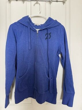 Peloton Blue Zip-Up Hoodie Sweatshirt